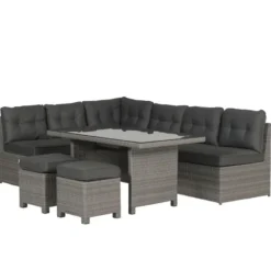 Garden Impressions Lapa lounge dining set 5-delig - grijs