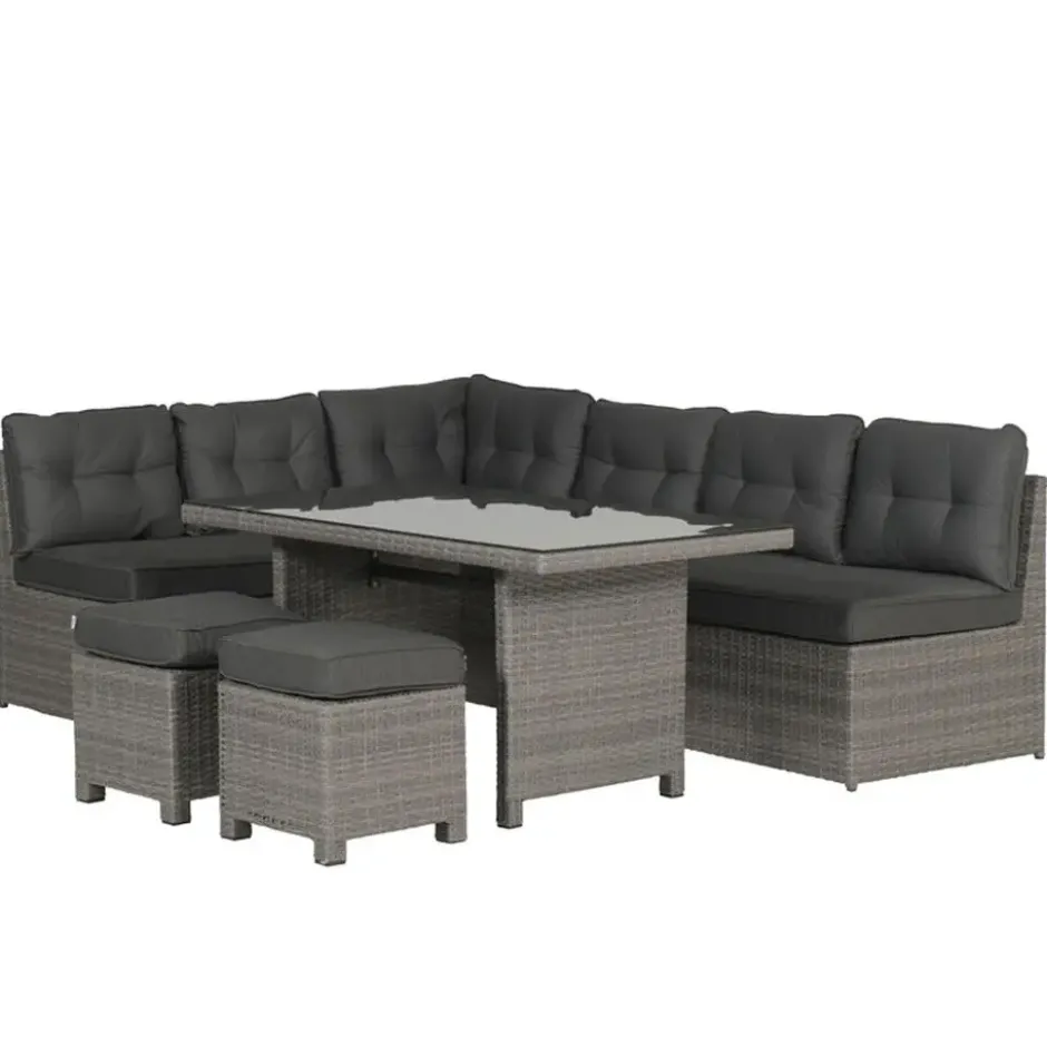 Garden Impressions Lapa lounge dining set 5-delig - grijs
