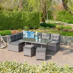 Garden Impressions Lapa lounge dining set 5-delig - grijs