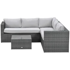 Garden Impressions Lyon loungeset 4-delig donker grijs