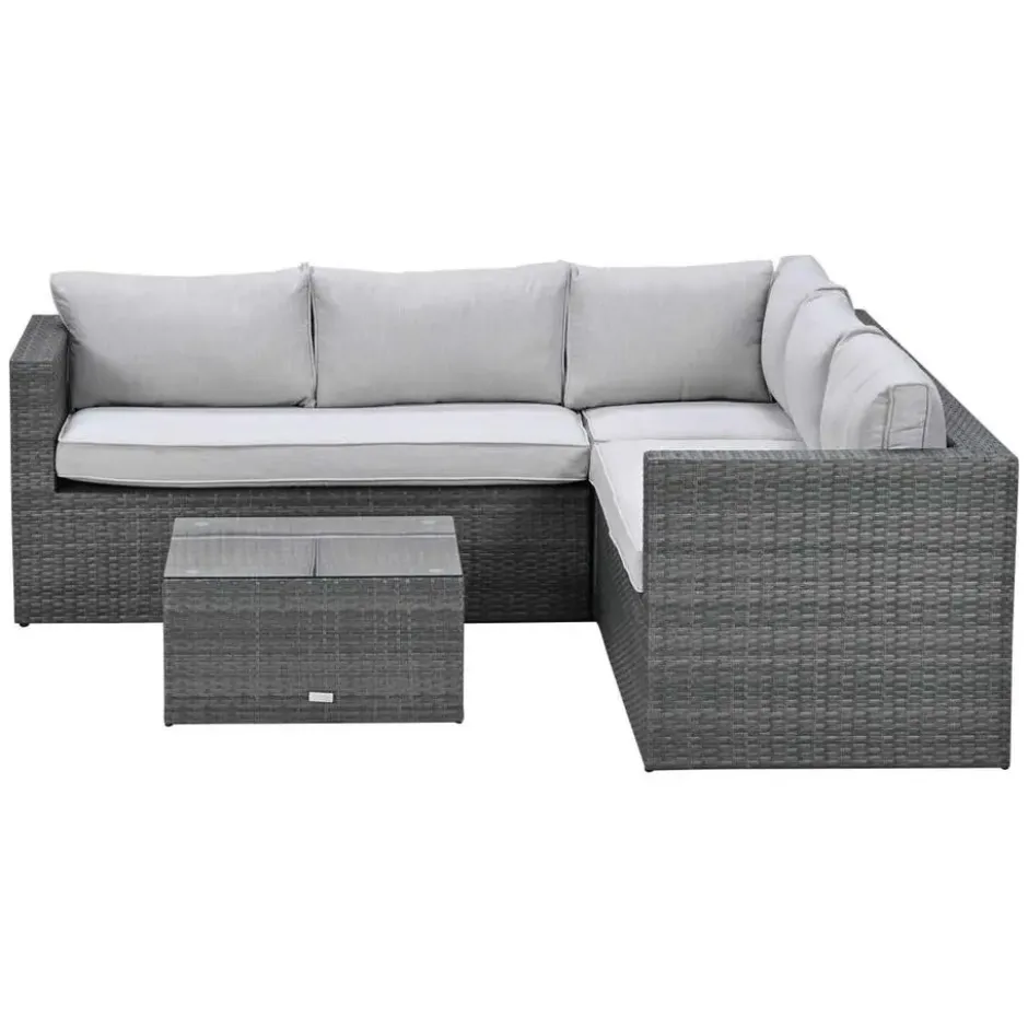 Garden Impressions Lyon loungeset 4-delig donker grijs