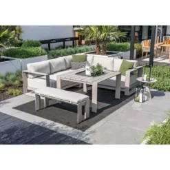 Garden Impressions Malakka loungebank 3-delig - taupe