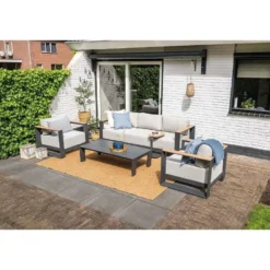 Garden Impressions Malakka loungeset 4-delig - valley sand
