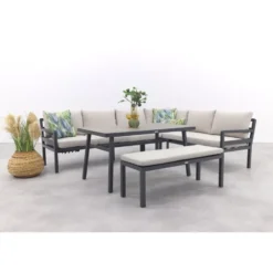 Garden Impressions Markus lounge dining set 4-delig desert sand