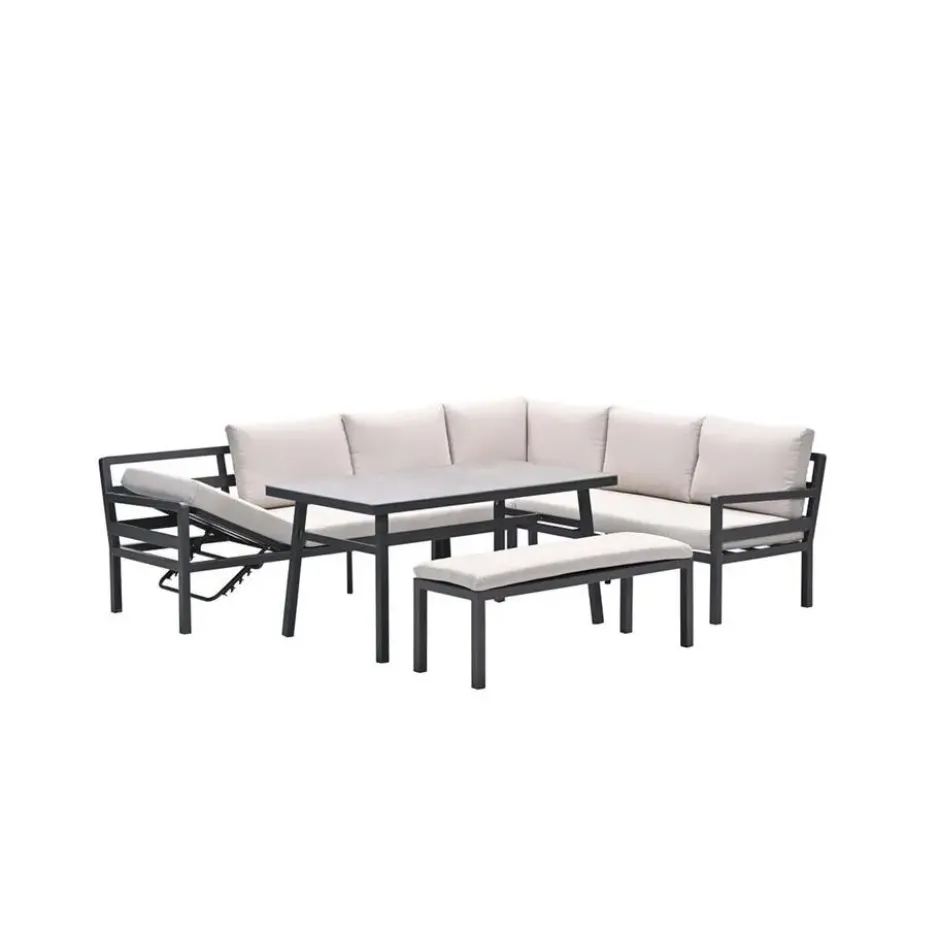 Garden Impressions Markus lounge dining set 4-delig desert sand
