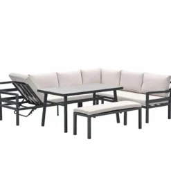 Garden Impressions Markus lounge dining set 4-delig desert sand