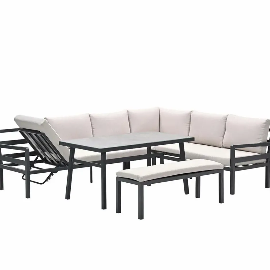 Garden Impressions Markus lounge dining set 4-delig desert sand