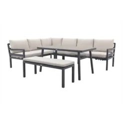 Garden Impressions Markus lounge dining set 4-delig links-desert sand