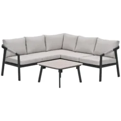 Garden Impressions Milou loungeset hoek 4-delig - donker grijs