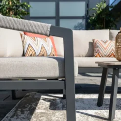 Garden Impressions Milou loungeset hoek 4-delig - donker grijs