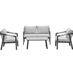 Garden Impressions Milou loungeset 4-delig - donker grijs
