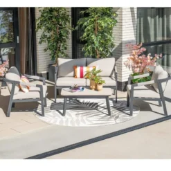 Garden Impressions Milou loungeset 4-delig - donker grijs