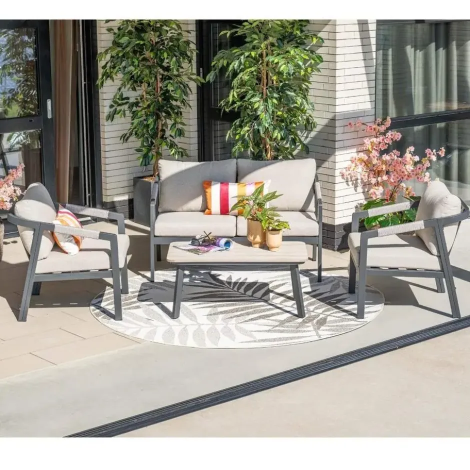 Garden Impressions Milou loungeset 4-delig - donker grijs