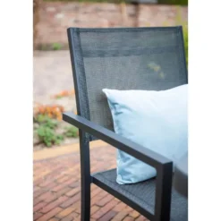 Garden Impressions Moon tuinstoelen set van 4 – carbon black / antraciet