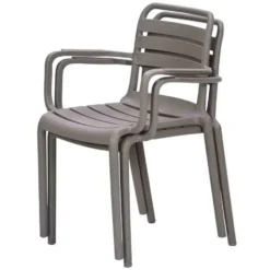 Garden Impressions Moos tuinstoel taupe - 2 stuks