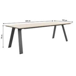 Garden Impressions Nevada tuintafel 240 x 100 cm