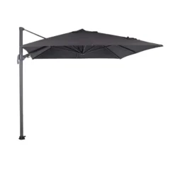 Garden Impressions parasol S 250x250 d. grijs/zwart met voet en hoes