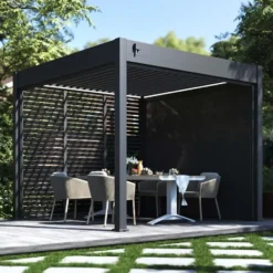 Garden Impressions Pergola zijwand paneel 95x235 cm - antraciet