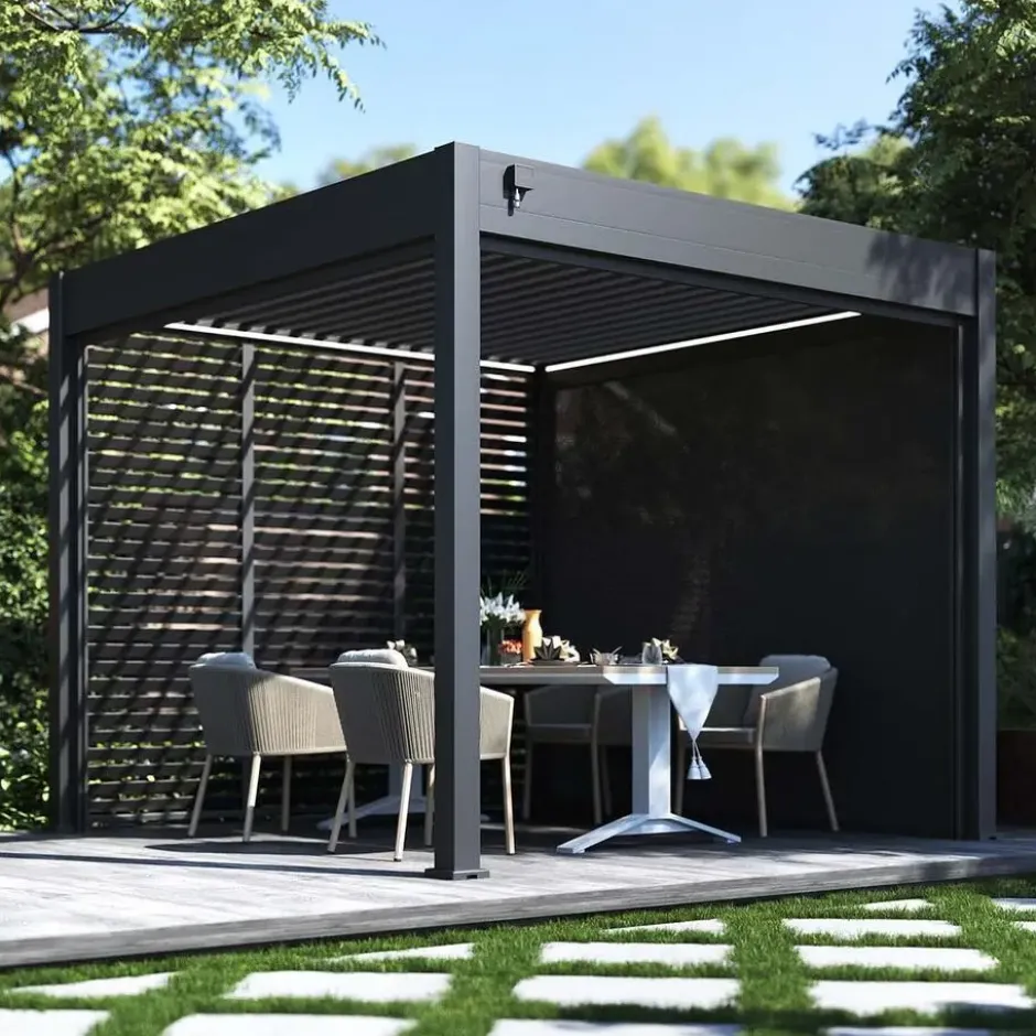 Garden Impressions Pergola zijwand paneel 95x235 cm - antraciet