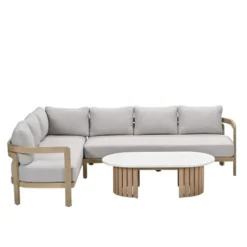Garden Impressions Sirocco loungeset 3-delig L - acacia - grey sand