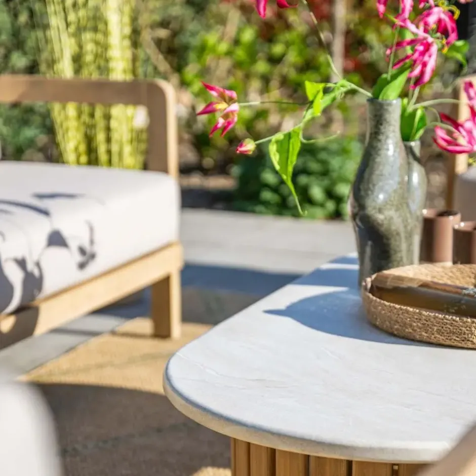 Garden Impressions Sirocco loungeset 3-delig L - acacia - grey sand
