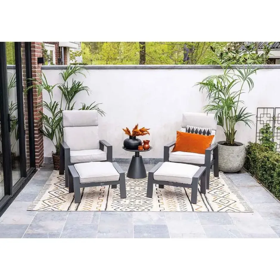 Garden Impressions Tepa bijzettafel Ø50xH48 cm - donker grijs