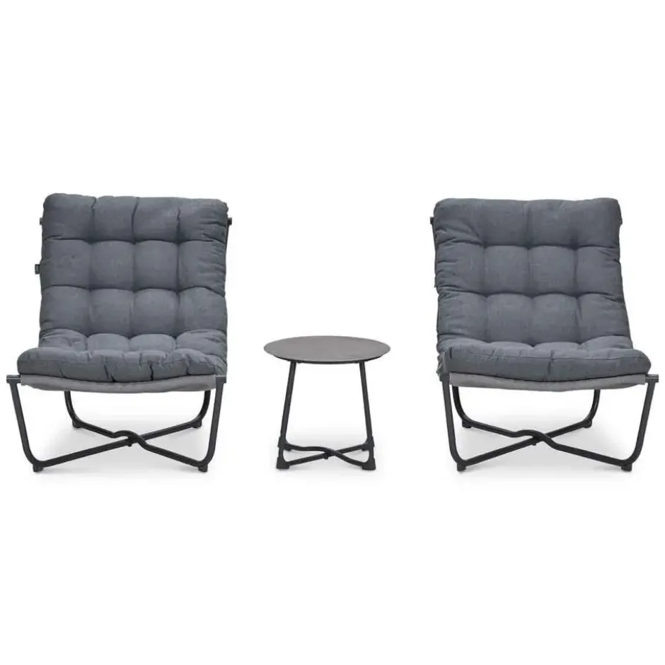 Garden Impressions Zensa loungeset 3-delig - donker grijs