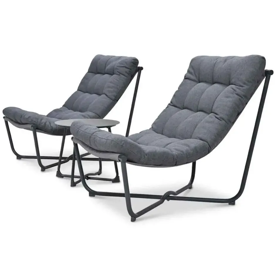 Garden Impressions Zensa loungeset 3-delig - donker grijs