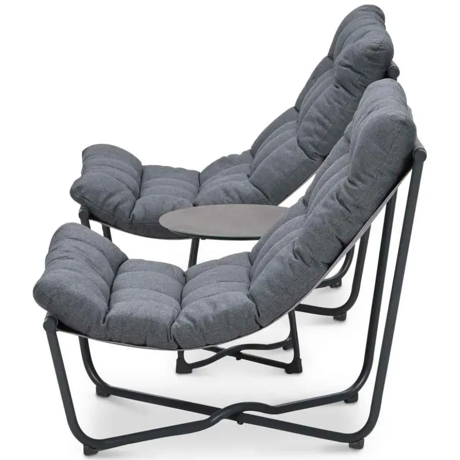 Garden Impressions Zensa loungeset 3-delig - donker grijs