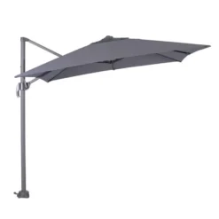 Garden Impressions zweefparasol S 250x250 - d. grijs met voet en hoes