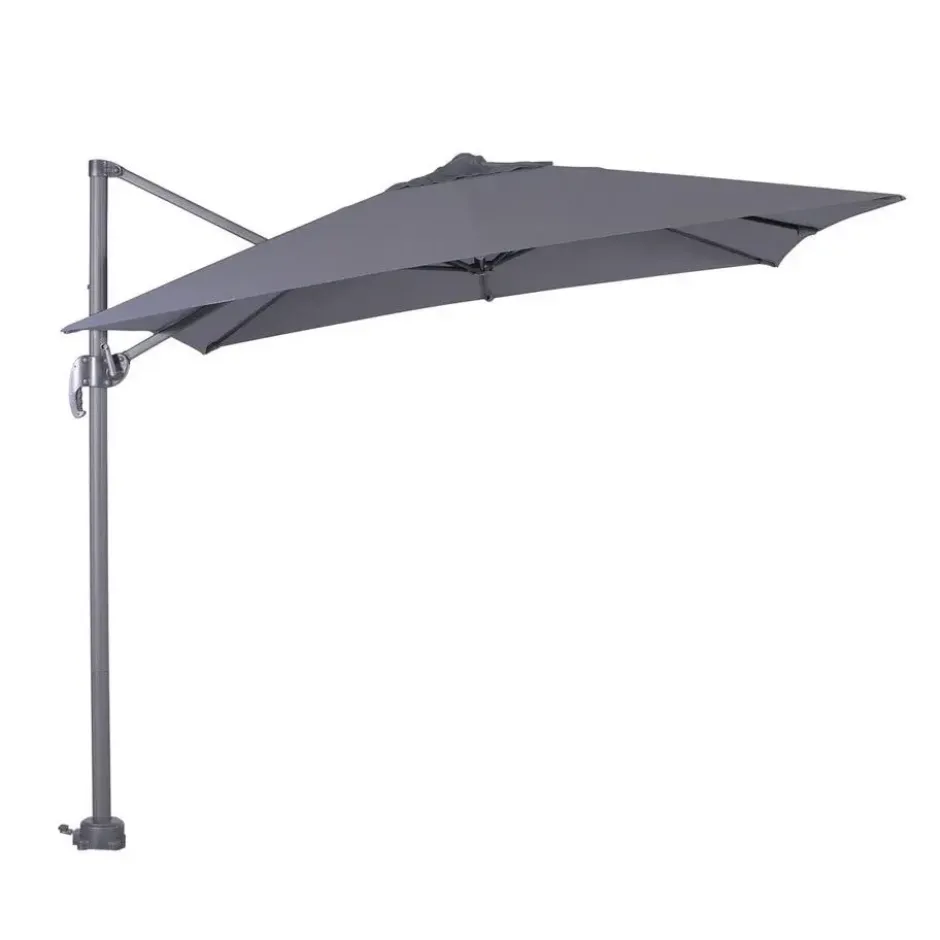 Garden Impressions zweefparasol S 250x250 - d. grijs met voet en hoes