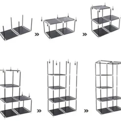 Garderobekast XL - Kledingkast - Opvouwbare Garderobekast Zwart -170x88x45