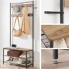 Garderoberek XL met Schoenenbank, Kapstok, H 175 cm en B 85 cm, Ashwood