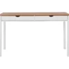 Gava - Bureau met 2 laden wit en naturel grenen