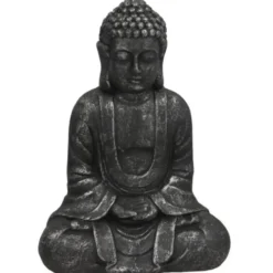 Gerimport Boeddha beeld Kesh - binnen/buiten - kunststeen - 37 cm