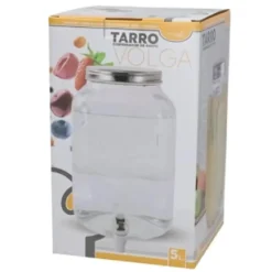 Gerimport Drankdispenser - water/limonade - kraan - 5L - glas