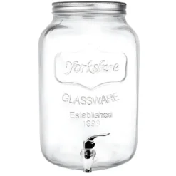 Gerimport Drankdispenser - water/limonade - kraan - 8L - glas