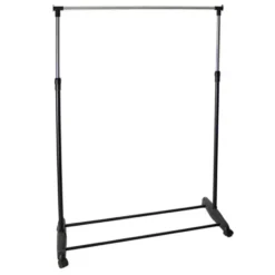 Gerimport Kledingrek - enkele stang - verrijdbaar - 90x160 cm