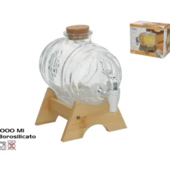 Gerimport Limonade / sap dispenser - 1 Liter - borosilicaat glas