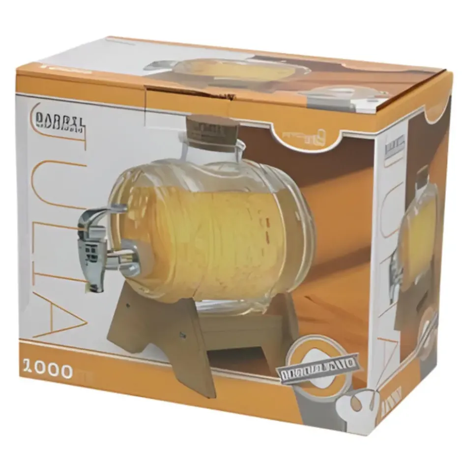 Gerimport Limonade / sap dispenser - 1 Liter - borosilicaat glas