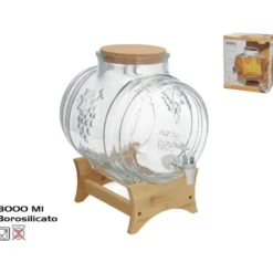 Gerimport Limonade / sap dispenser - 8 Liter - borosilicaat glas