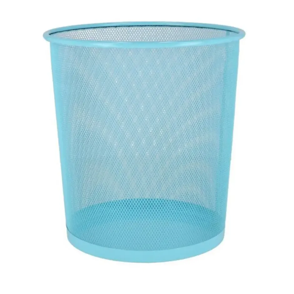 Gerimport Prullenmand - blauw - 9L - metaal