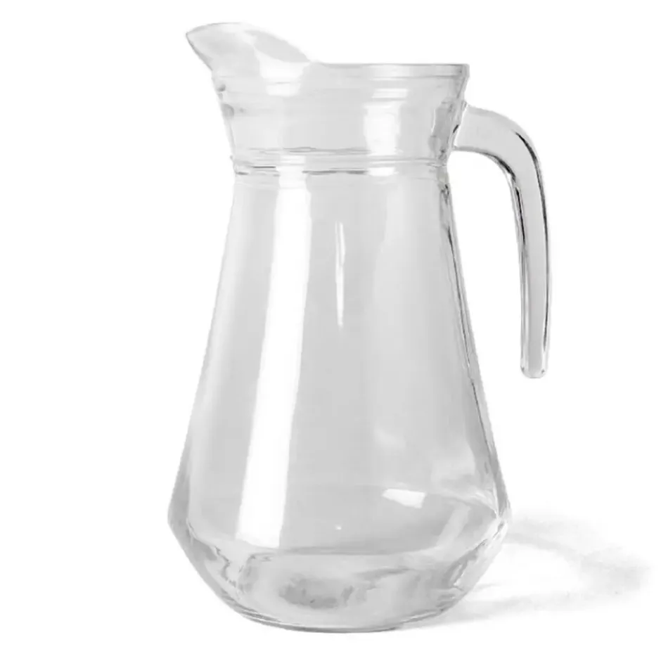 Gerimport Water karaf - schenkkan - glas - 1.3L - hoogte 22 cm