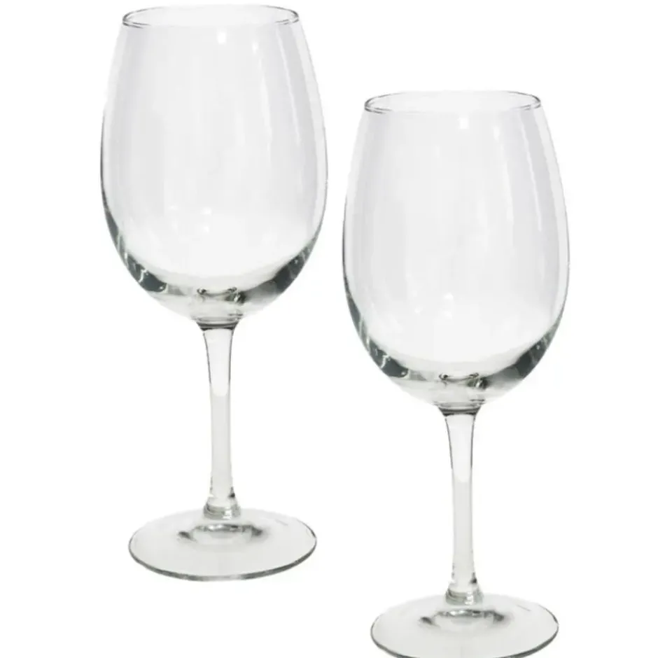 Gerimport Wijnglazen - 6 stuks - glas - 580 ml - voor rood en wit