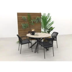 GI Edison 122 cm. - ronde tuinset/ Taste Barista antraciet