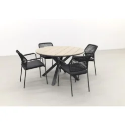GI Edison 122 cm. - ronde tuinset/ Taste Barista antraciet
