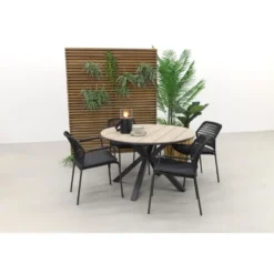 GI Edison 122 cm. - ronde tuinset/ Taste Barista antraciet