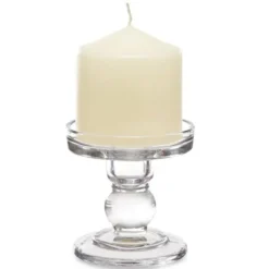 Giftdecor Kaarsen kandelaar - glas - voor stompkaarsen - H9 cm