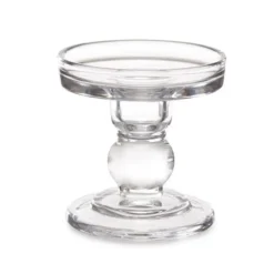 Giftdecor Kaarsen kandelaar - glas - voor stompkaarsen - H9 cm