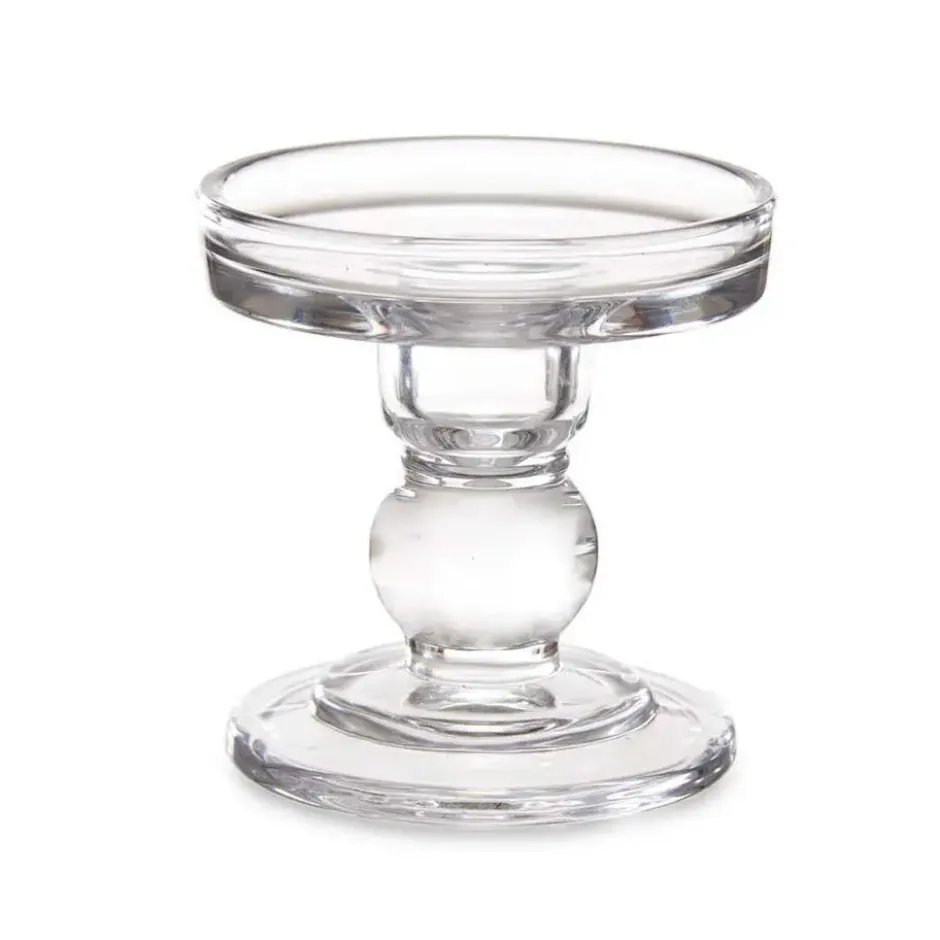 Giftdecor Kaarsen kandelaar - glas - voor stompkaarsen - H9 cm